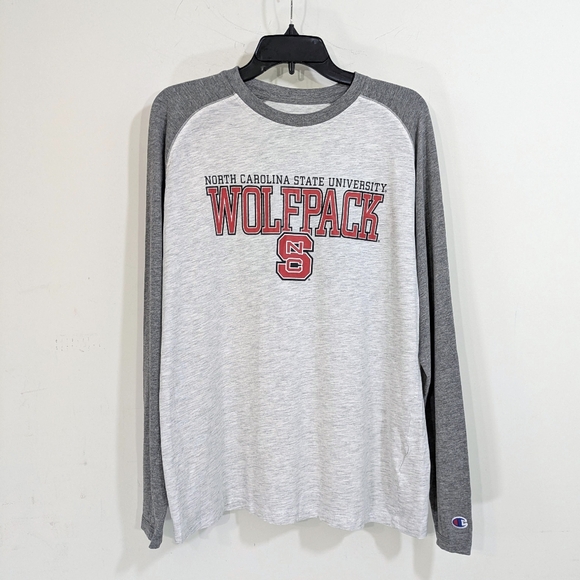 North Carolina State University Wolfpack Raglan Sleeve Tee - Size Large Mens - Picture 1 of 5